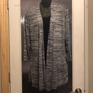 Gray/blue lightweight sweater wrap